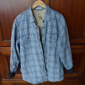 LL Bean fleece lined shirt jacket